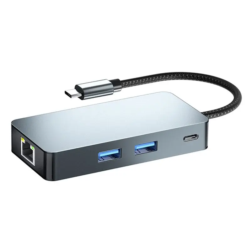 Efficient Expander HDTV VGA Ethernet USB Audio Cards Reader HDTV 4K60hz 3Xusb 3.2(10Gbps) Laptop Docking Station