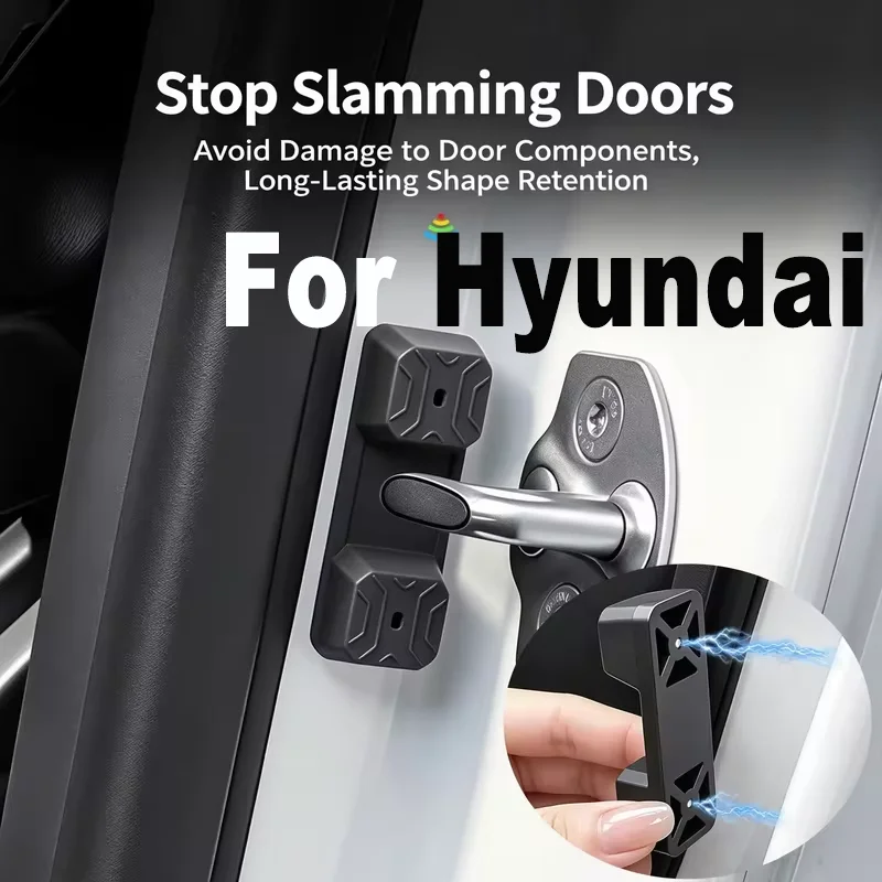 4Pcs Magnetic Silicone Car Door Latch Buffer Shock Pad For Hyundai Genesis Ix35 KONA Encino Solaris Azera Santa Fe