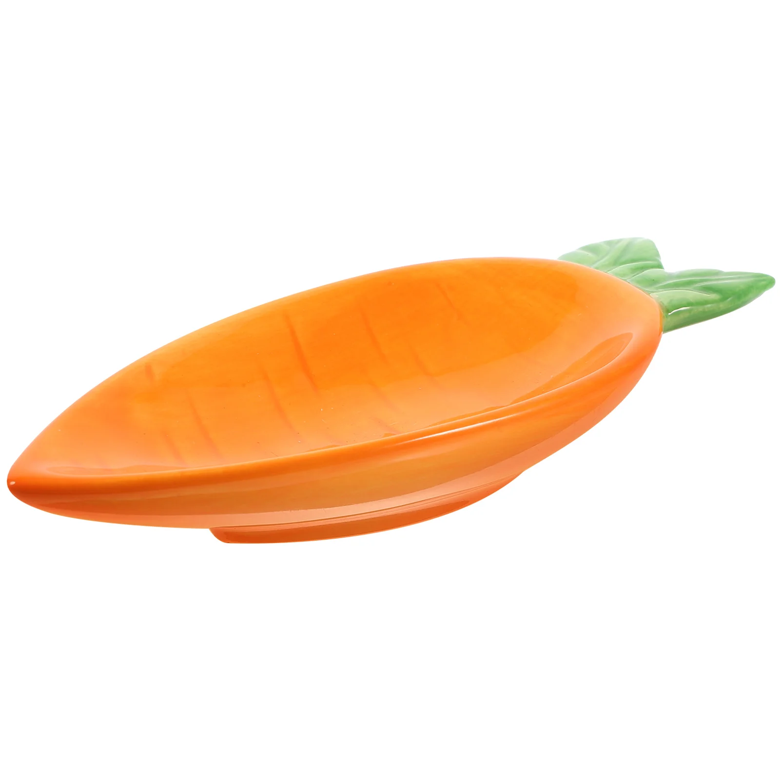 

Carrot Shaped Sauce Bowl Ceramic Small Soy Sauce Dish Reusable Lightweight Decorative Sushi Condiment Plate Leak Proof Tableware