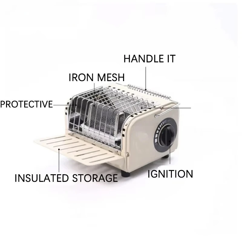 Mini Portable Steel Gas Heater Powerful and Safe for Indoor/Outdoor Use for Camping Kitchen Patio & Flame Room