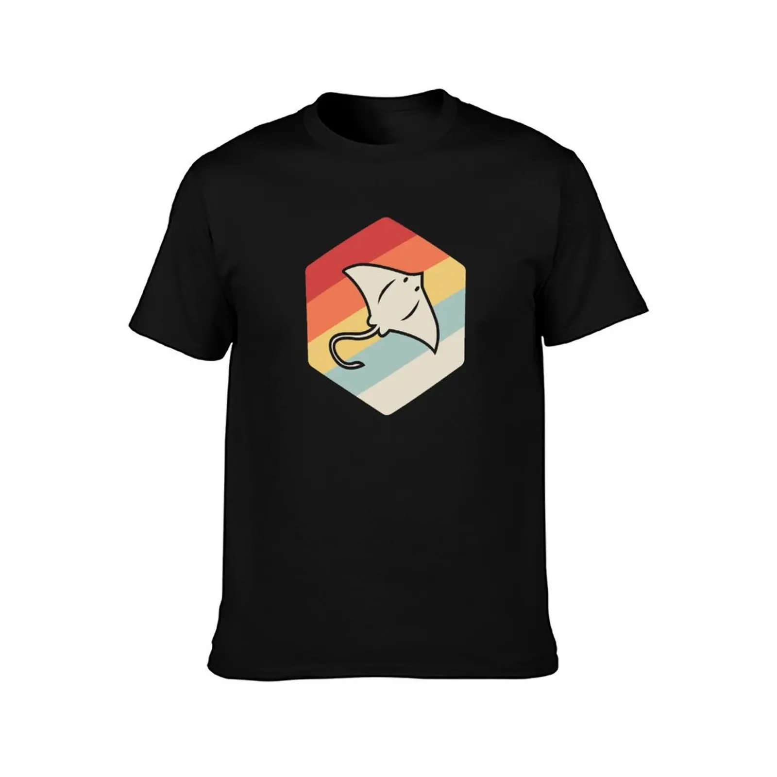 Ocean Animal Stingray - Retro T-Shirt Big Size Simple T-Shirt