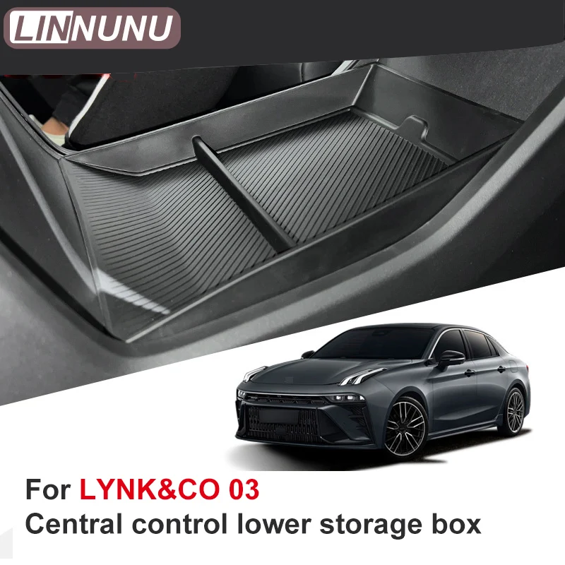 Linnunu for Lynk & Co 03 2024 2025 Car Central Control Storage Box Pad Tpe Lynk&Co 03 Automotive Interior Accessories Non-Slip