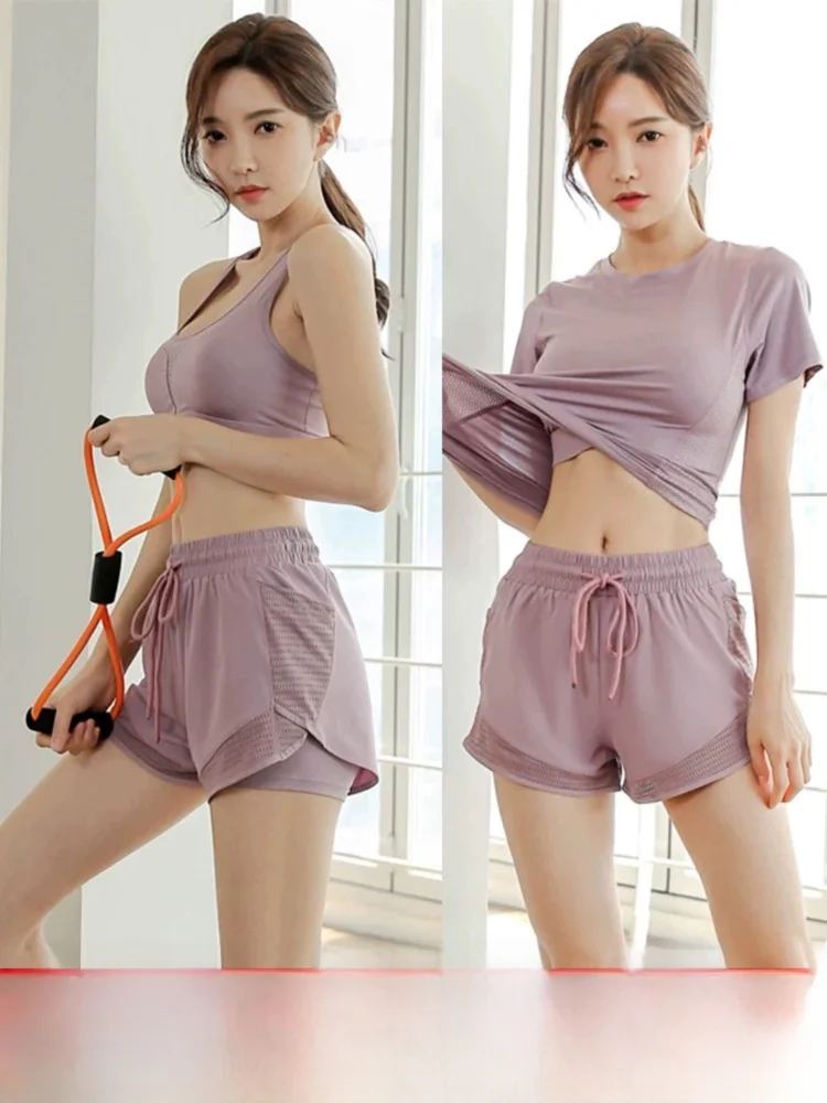 

High-End Women's Running Yoga Sportswear Set Qui Dry Profional Gym Morning Run Clothes Spring Summer New Arrival