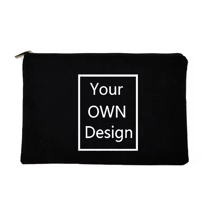 Personal Custom DIY Logo Make Up Pouch Student Pencil Makeup Bags Travel BagsCosmetic Case Toiletries Organizer Ladies Storage