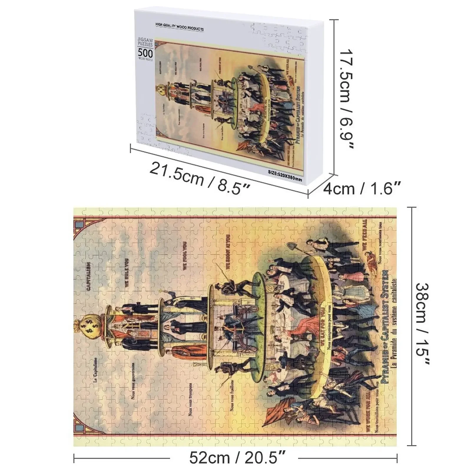 Capitalist Pyramid Jigsaw Puzzle Christmas Toys Wooden Jigsaws For Adults Personalized Baby Object Wooden Adults Puzzle