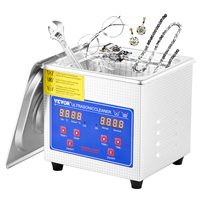 VEVOR 1.3L Ultrasonic Cleaner Machine Stainless Steel Ultrasonic Cleaning Machine Digital Heater Timer Jewelry Cleaning for Home