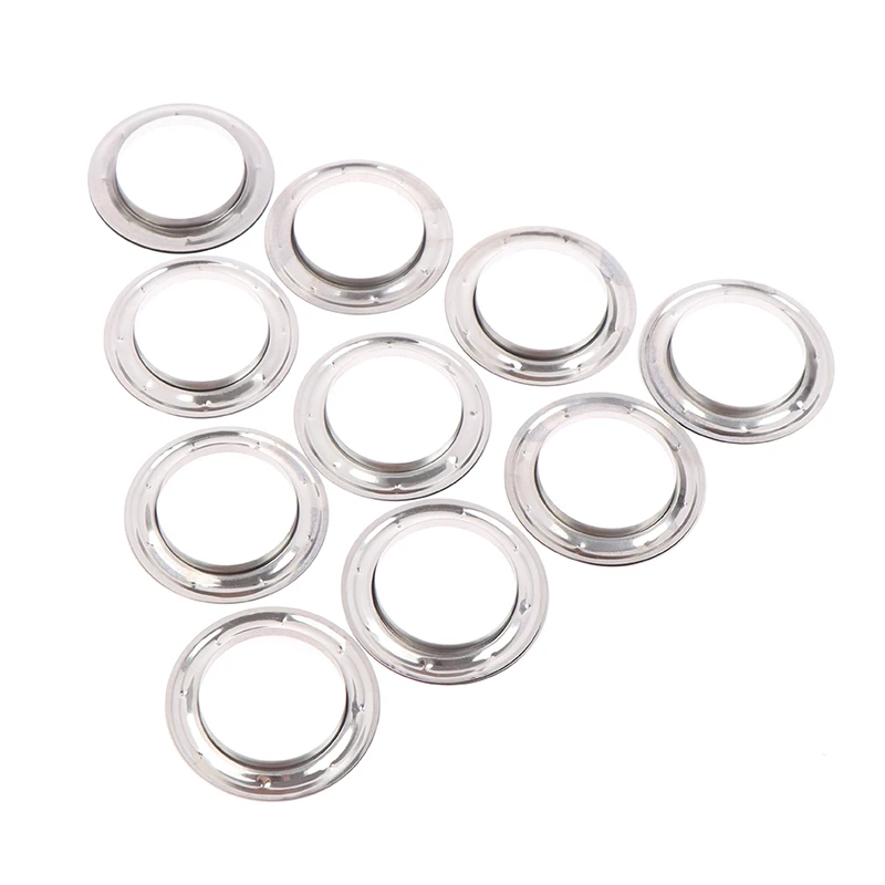10 pairs Eyelet Curtain Rings Curtain Grommet Top Silvery Metal Ring Header Curtain Accessories Be Assembled With A Press