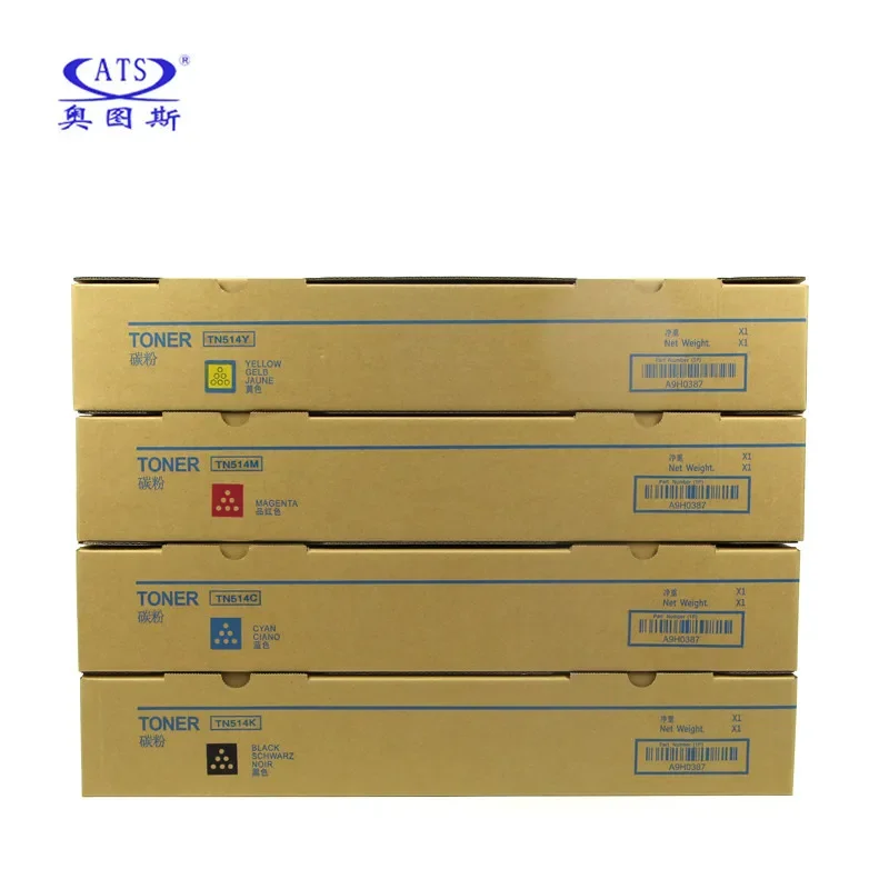 Комплект из 4 тонер-картриджей TN514 TN 514 C458 C558 C658 для Konica Minolta C 458 558 658, тонер-порошок TN-514, запчасти для копировальных аппаратов