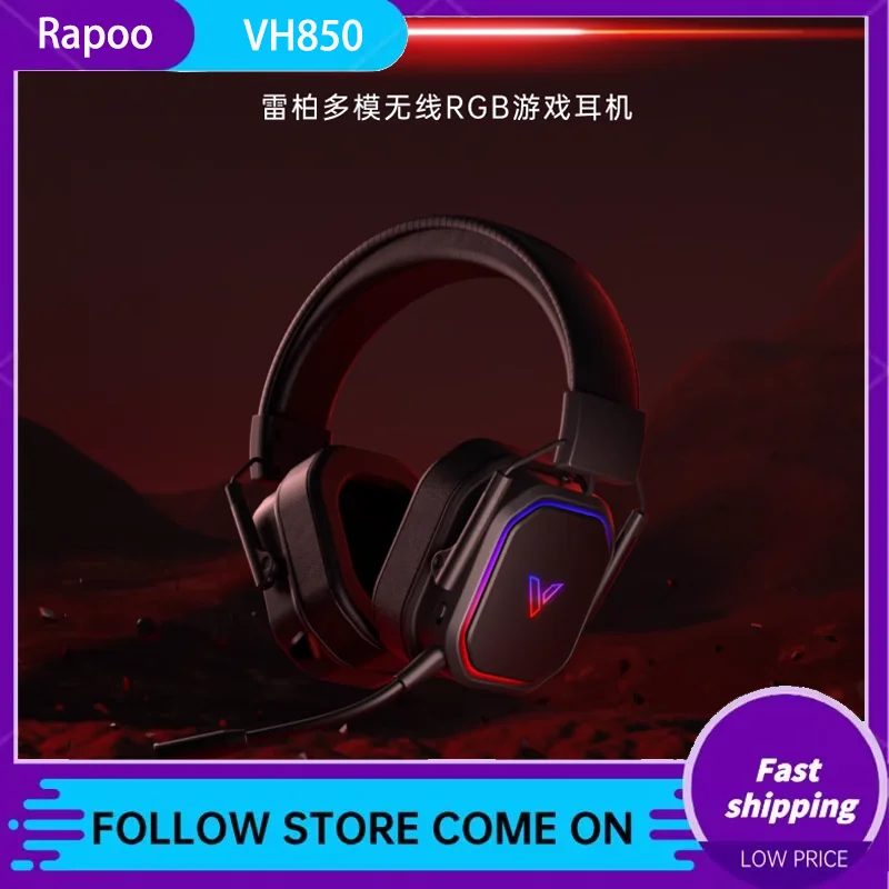 Rapoo Vh850 Multimode Wireless Gaming Headsets Rgb Esports Gaming Desktop Computer Noise Cancelling Earphones Festival Gift