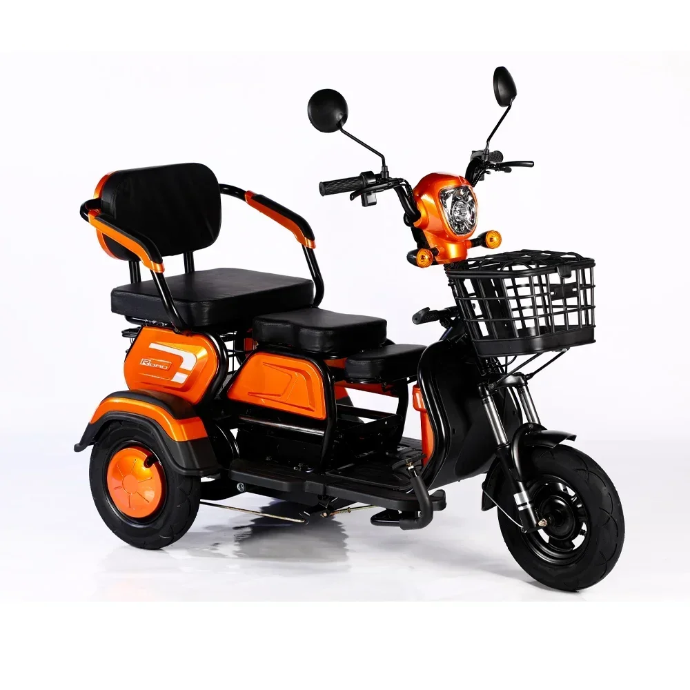 2025 Hot Sale 600W 48V 3 Wheel Electric Bicycle Adult Electric Tricycle Cargo Ebike With Basket