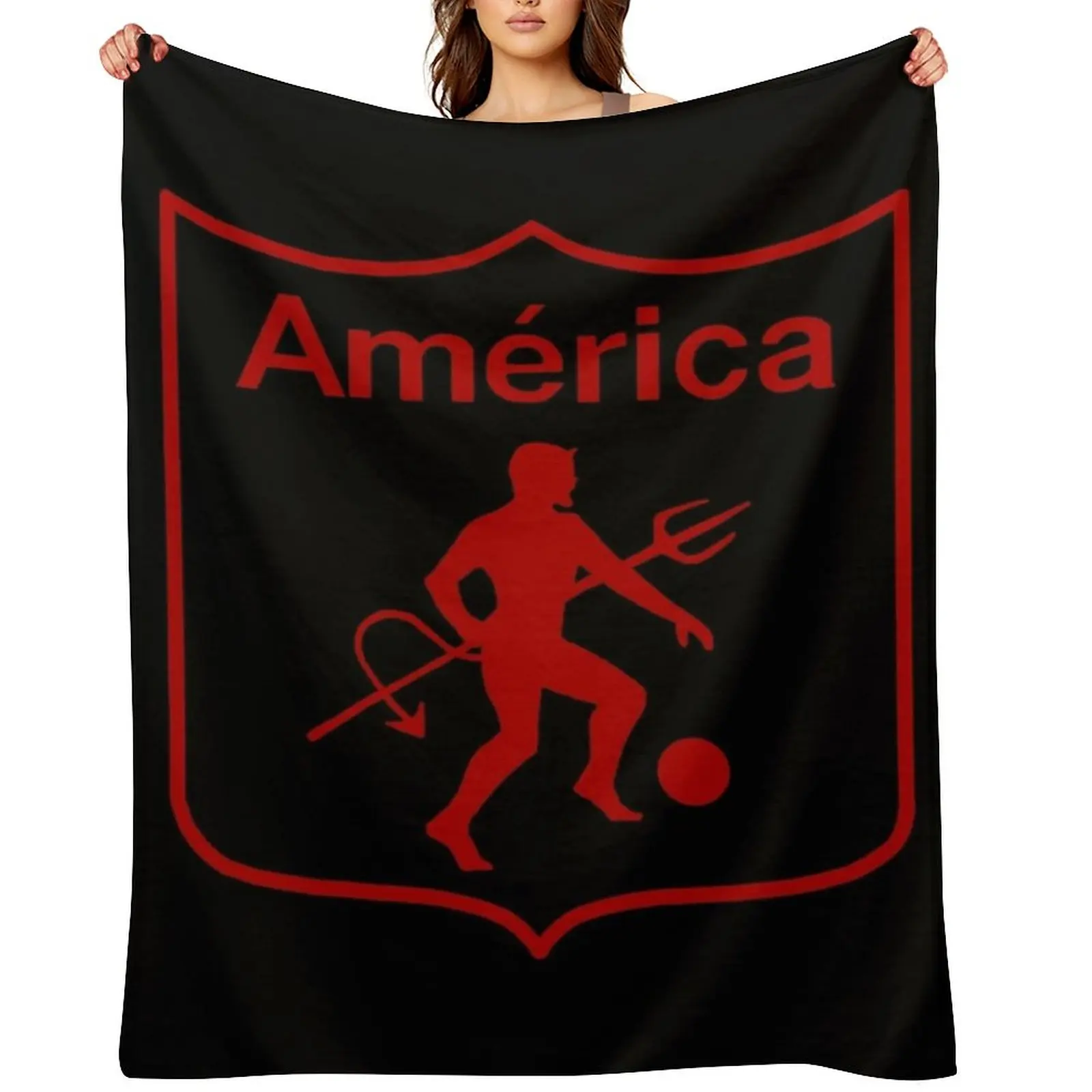 America de Cali - Colombian Soccer Team Throw Blanket Shaggy Sleeping Bag Camping Plaid on the sofa Soft Big Soft Plaid Blankets