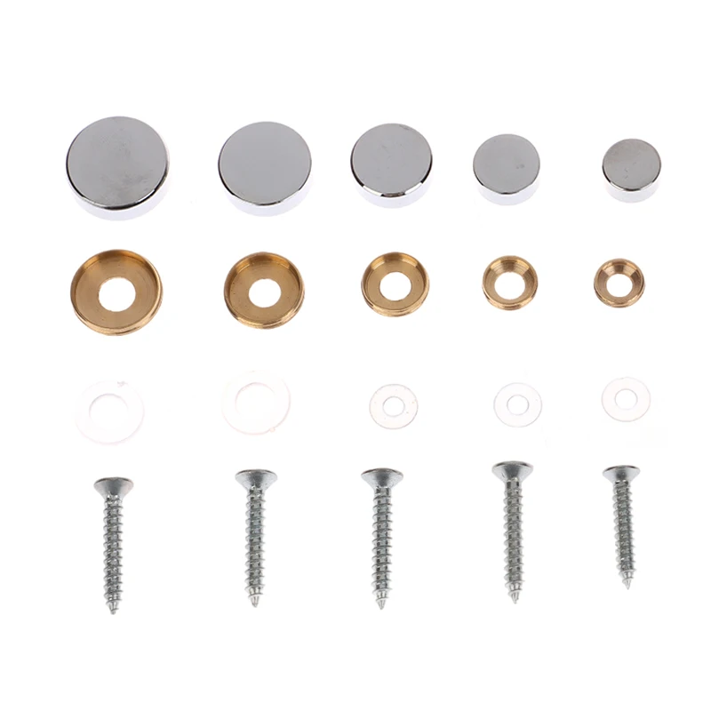 12Sets Off Bolts Mount Standoffs Sign Advertisement Fixings 10-18mm Decorative Mirror Screw Cap Nails Screw Covers Kits