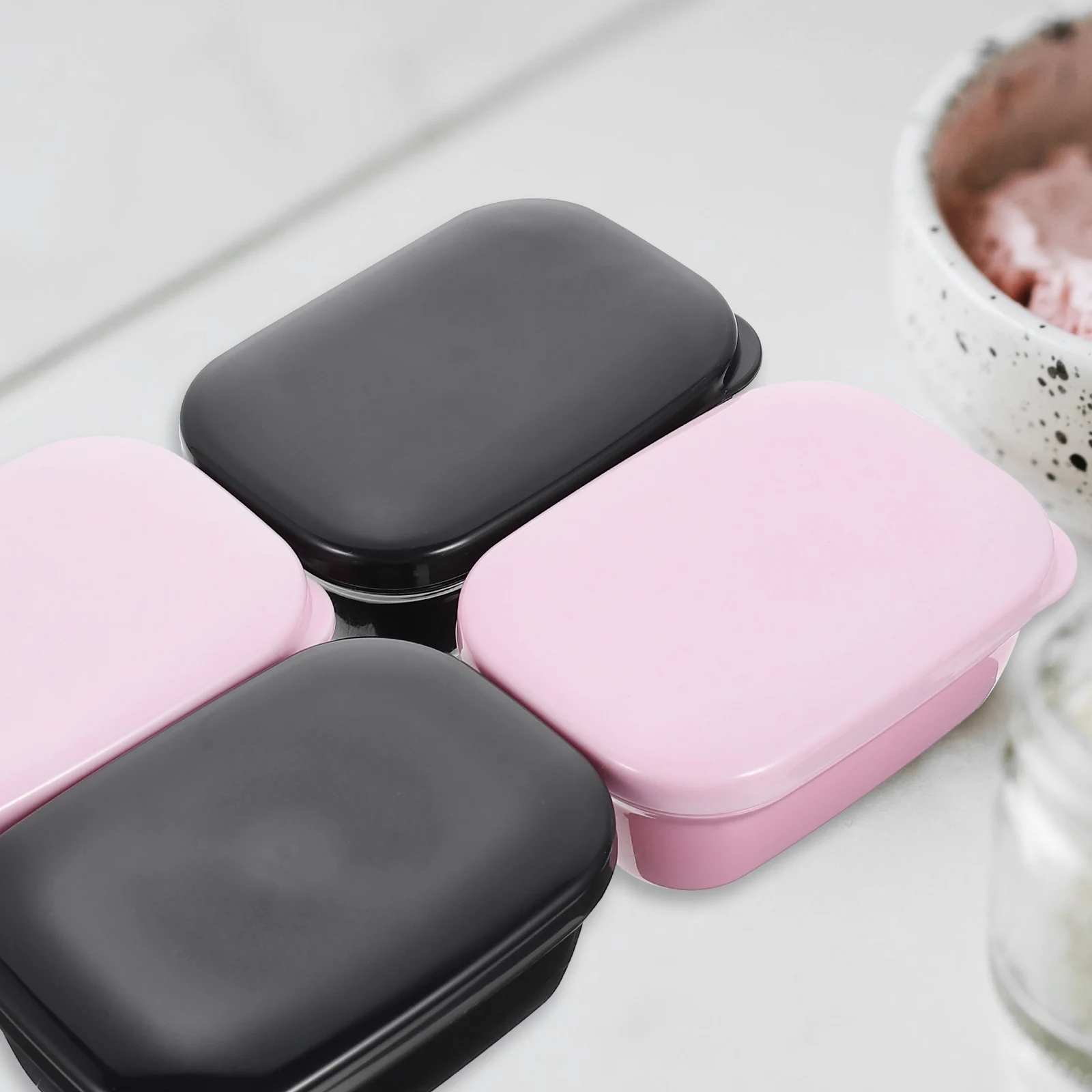 

4 Pcs Soap Box Stylish Case Creative Boxes Cases Container Exquisite Travel Plastic Containers