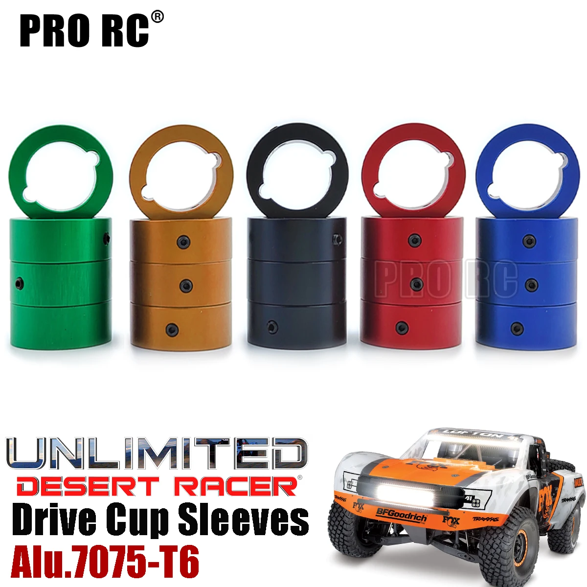 

Alu7075-T6 Drive Cup Sleeves Set 15mm For Traxxas 1/7 UDR Unlimited Desert Racer Rc Upgrade Parts