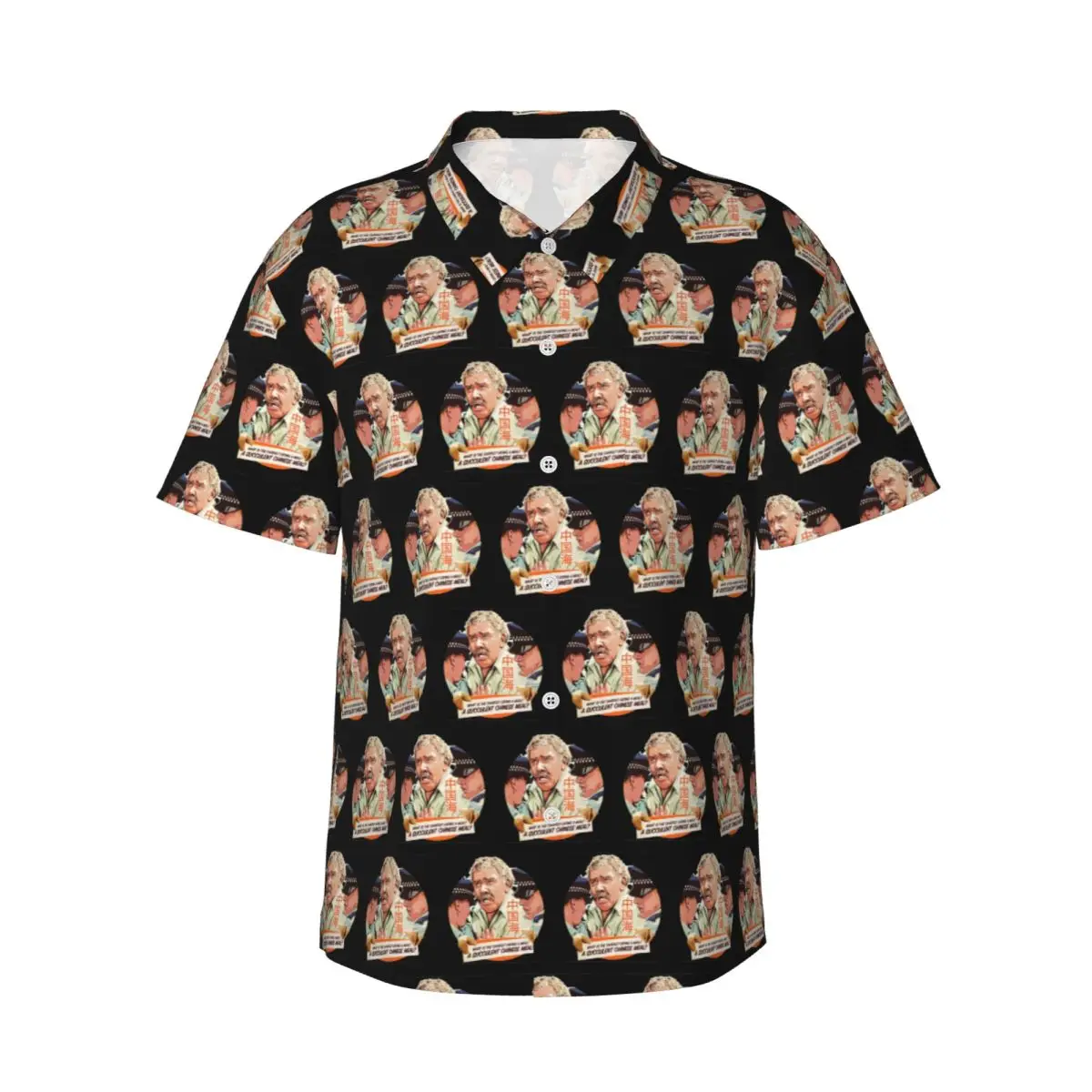 

A Succulent Chinese Meal Men's Shirts Hawaiian Short Sleeve Shirt Casual Button Tops for Summer Beach