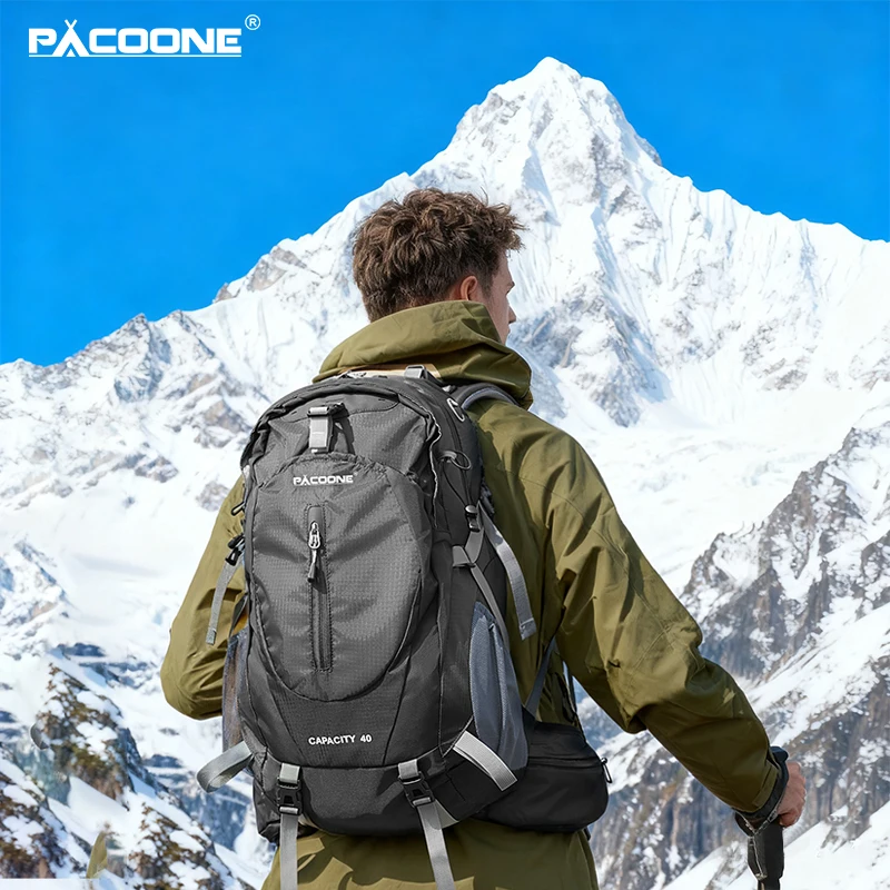 

PACOONE 40L дорожный рюкзак для кемпинга, мужская большая походная сумка, туристический рюкзак, спортивная сумка для альпинизма, багажа