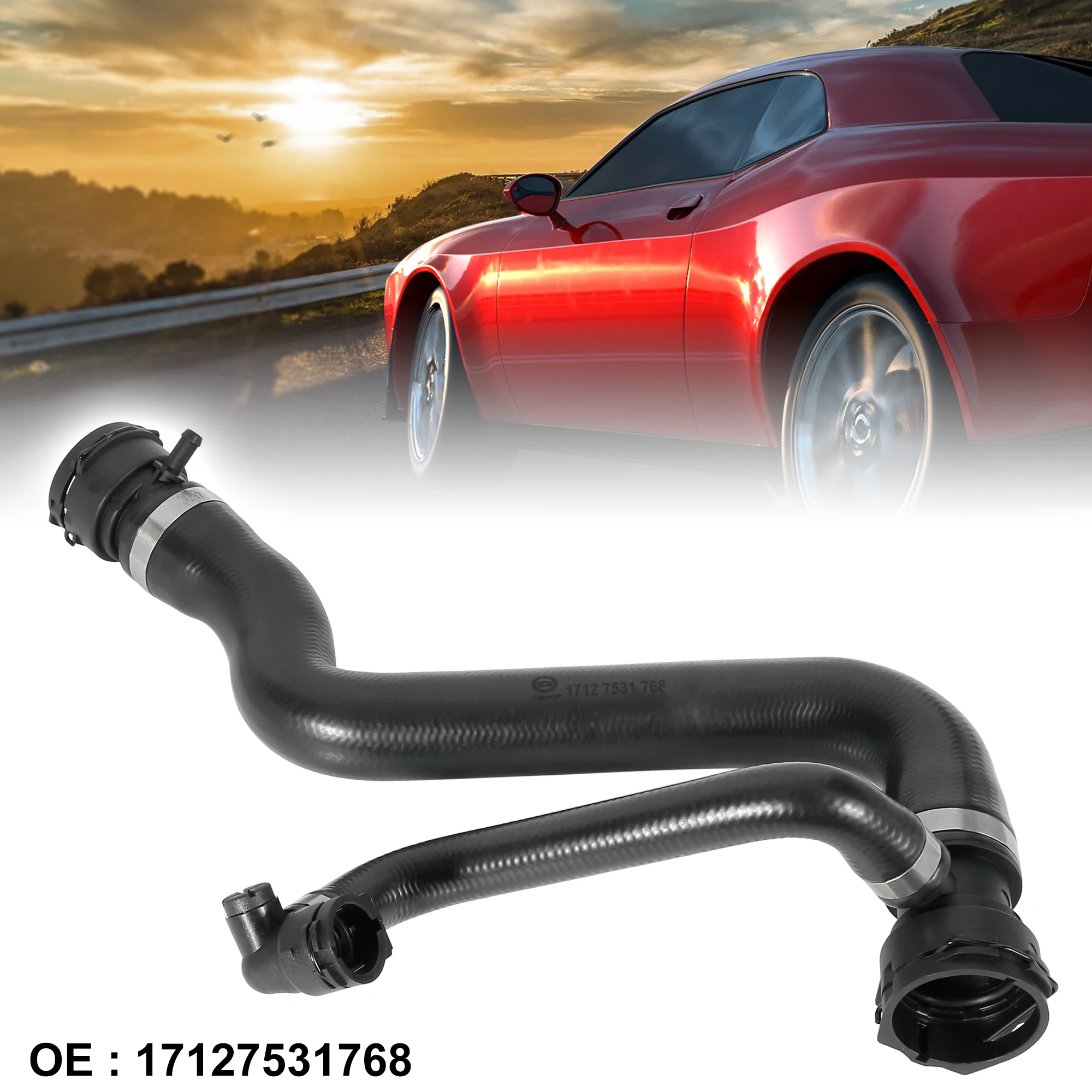 

UXCELL Radiator Coolant Water Hose from Expansion Tank 17127531768 for BMW X1 2013-2015