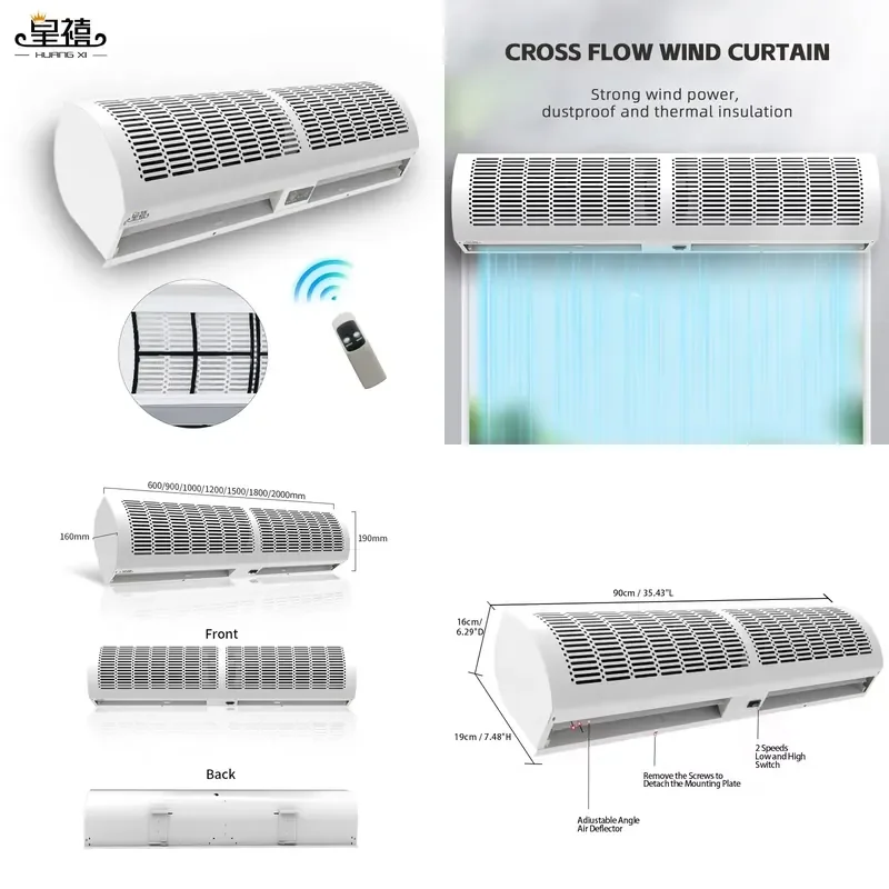 Overseas Sales 900mm Low Noise Doorway Air Barrier Strong Wind Cross Flow Door Air Curtain for Door