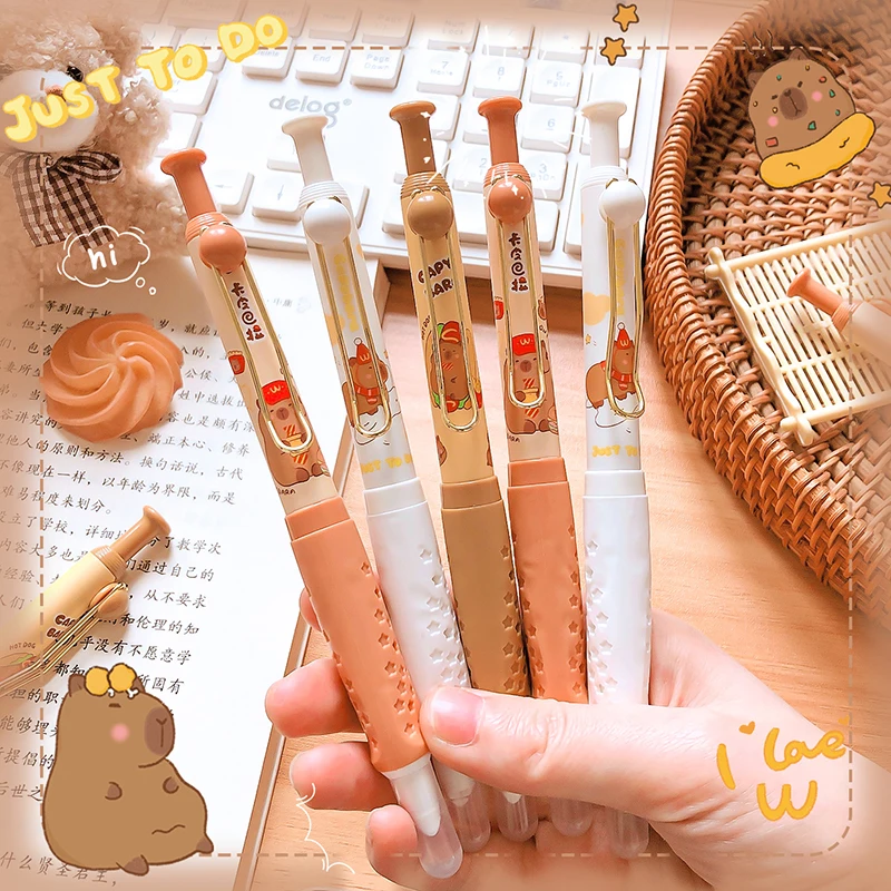 1pcs Capybara  Press Type Ink Pen office supplies 0.38 Nib Luxury Student Stationery Office School Supplies Gifts Fountain Pen