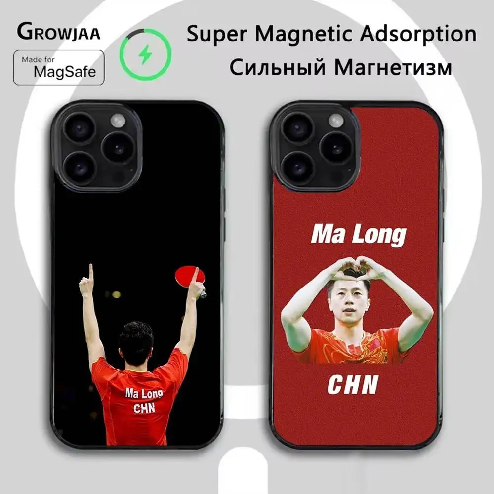 

Чехол для телефона Ma Long для игрока по настольному теннису для iPhone 16e, 16,15,14,13,12,11, Plus, Pro, Max, Mini Magsafe с магнитной беспроводной зарядкой