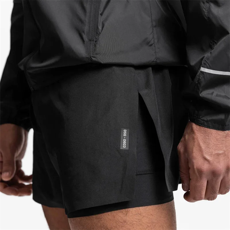 NEW Sports Shorts Men 2 In 1 Double-deck Shorts Summer outdoors sweatpants Jogging Running Shorts Elastic Woven Training shorts