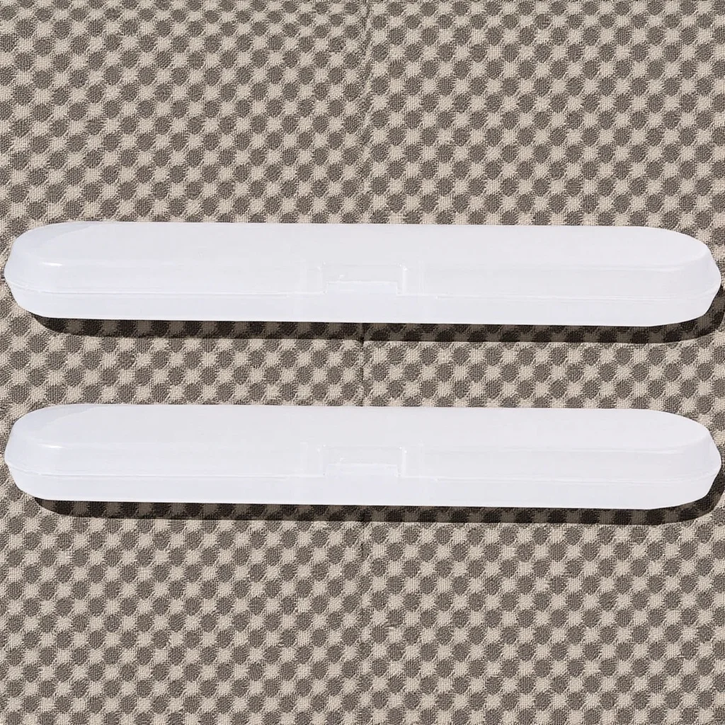 

2Pcs Small Thermometer Box Plastic Digital Storage Case for Temperature Tool 14.5x3x1.5cm Portable Cover Sleeve Protection