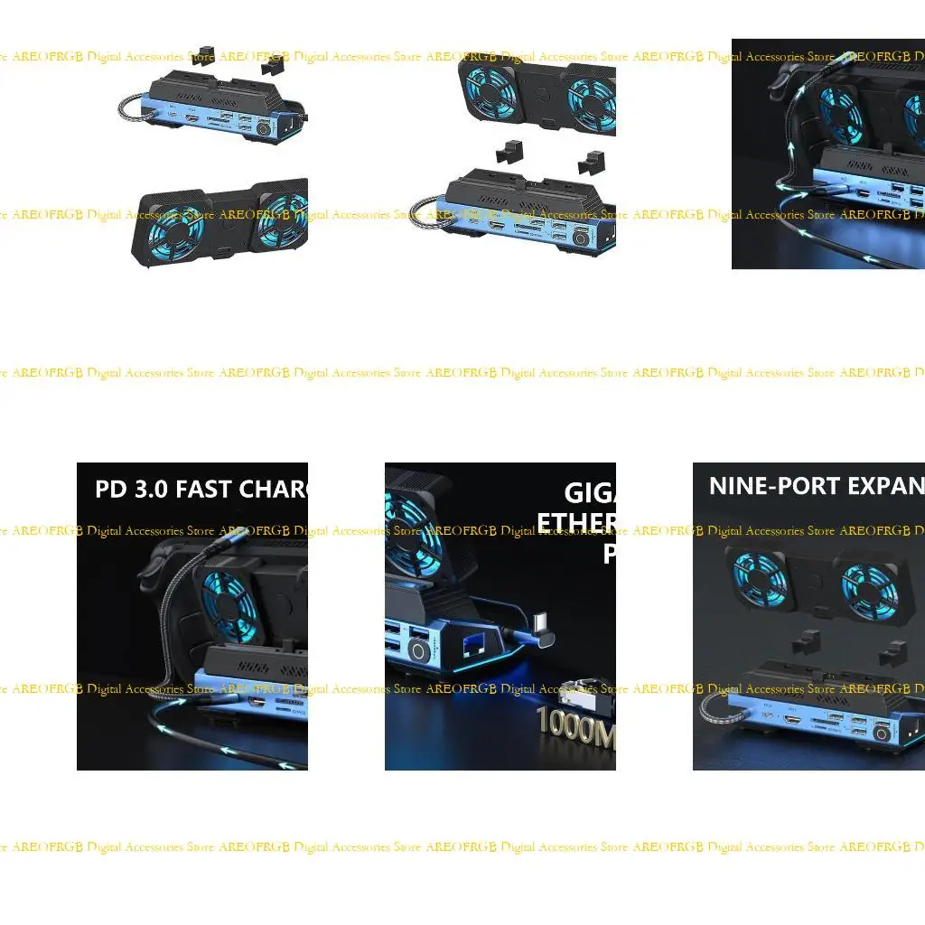 

E21E Docking Station 4K@60Hz Card Reader with Hard Disk Cartridge Cooling Fan