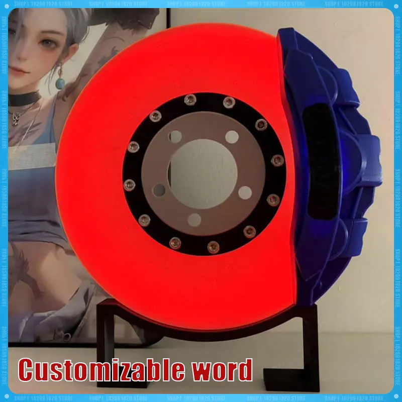

In Stock Custom Diy Brake Disc Led Atmosphere Charging Desktop Wall-Mounted Atmosphere Night Light Ornament Custom Festival Gift