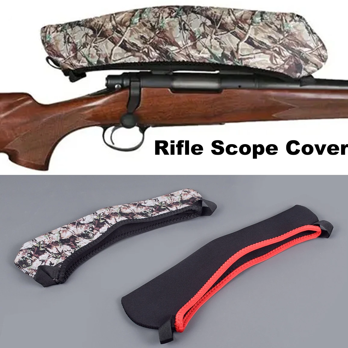 Черный большой неопреновый чехол для прицела, оптическая сумка для прицела, чехол для прицела, защита от пыли, водонепроницаемая защита для прицела, аксессуары для охоты Черный большой неопреновый чехол для прицела, оптическая сумка для прицела, чехол для прицела, защита от пыли, водонепроницаемая защита для прицела, аксессуары для охоты