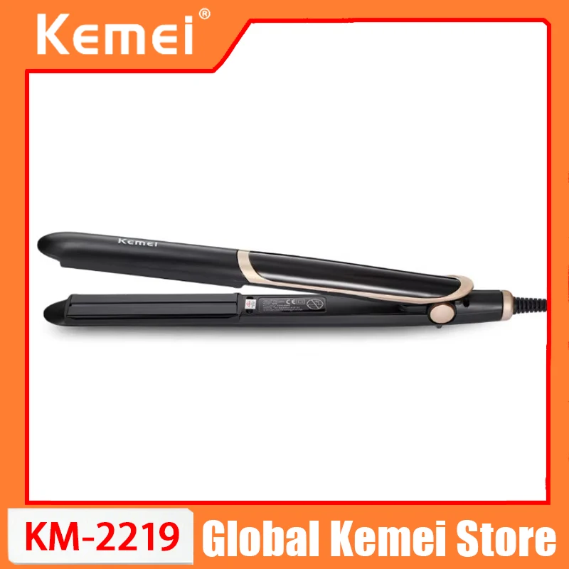 

Выпрямитель для волос KEMEI KM-2219 с инфракрасным излучением, профессиональный термостатический утюжок с керамическим покрытием, инструмент для укладки волос