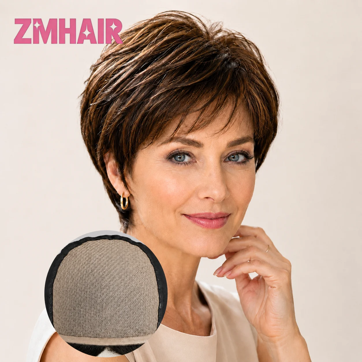 Black Short Pixie Cut 6*6 Silk Base Wig PU Front 100% Human Hair Wig For Women Without Glue Brazilian Raw Hair Fashionable Hair