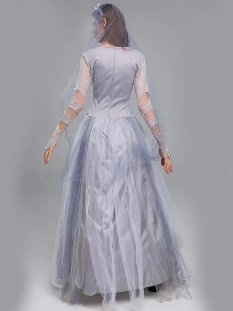 Kostium na Halloween 2025 Terror Bride Dr Ghost Zombie Strój na występ Bal Maskowy Nowość Materiał Poliestrowy