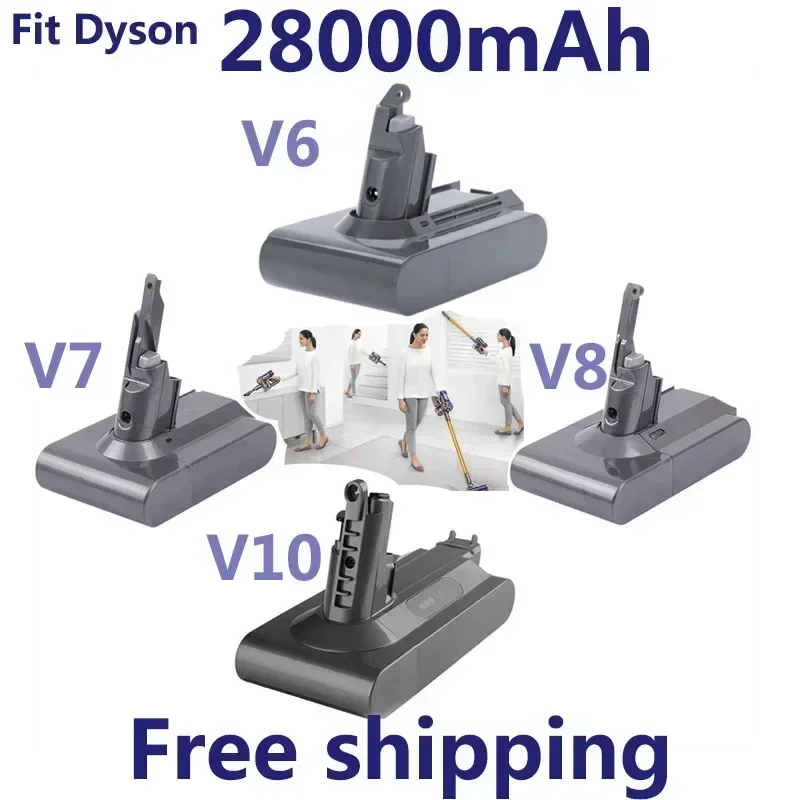 2021 다이슨 진공 청소기 리튬 이온 배터리 L30, 21.6V, 28000mAh, V6, V7, V8, V10, DC62, DC74, SV09, SV07, SV03, 965874-02