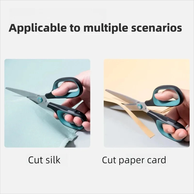 Deli 6058-T Titanium PlatedComfortable Adhesive HandleStainless Steel Office ScissorsPointed Shears Hand Sewing Knife