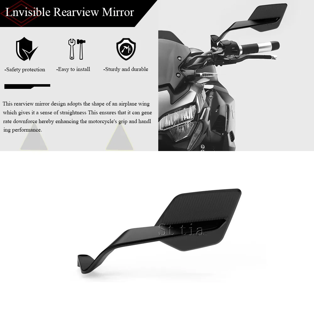 

Аксессуары для мотоциклов, боковые зеркала заднего вида, ветрокрыло, регулируемое вращающееся для Kawasaki Z650 2017-2025 Z 650 Sport Z900 Z 900 SE