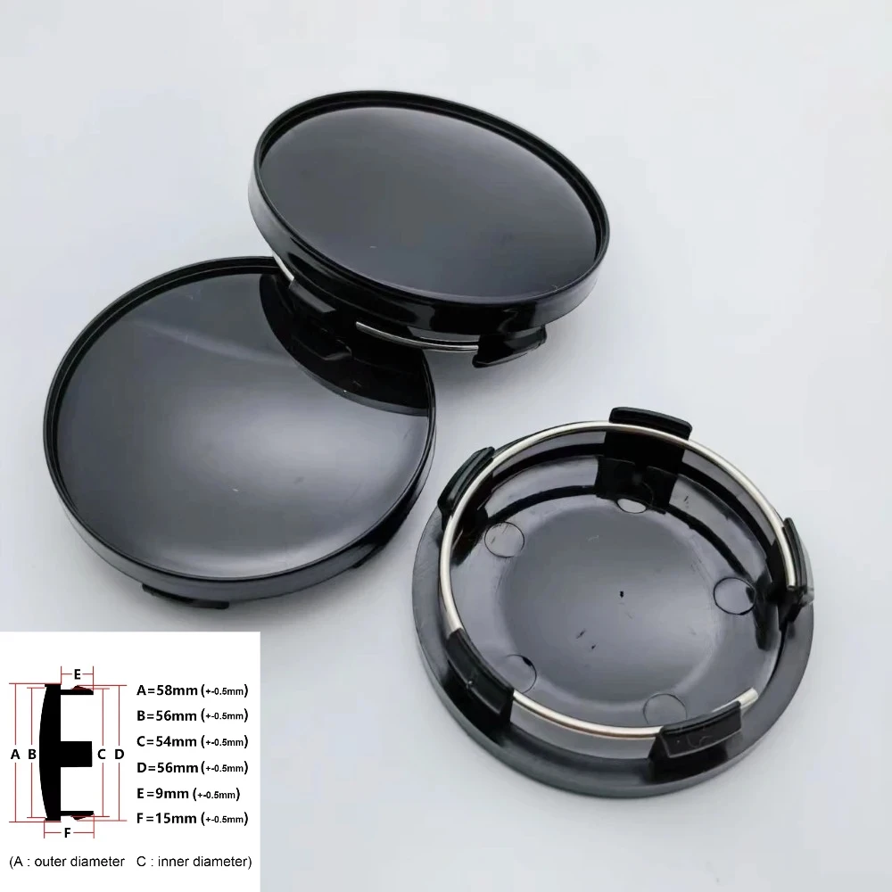 

4pcs 58mm 54mm Blank No Emblem Car Wheel Center Cap Wheel Hubcaps Hub Center Dust Cover No Badge Replace Car Styling Accessories