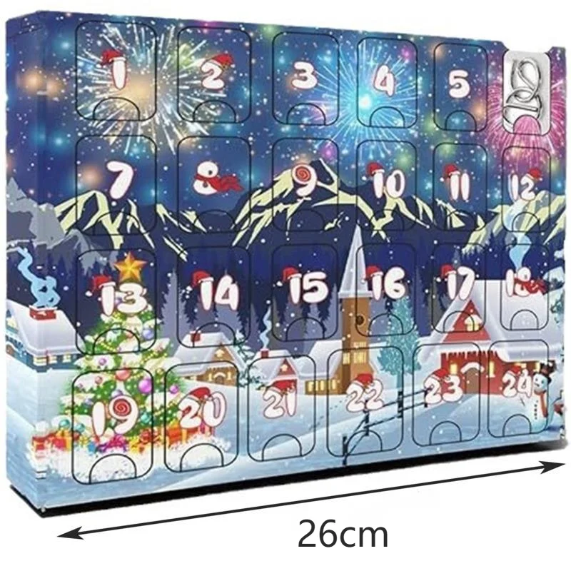 Metal Puzzle Toy Christmas Advent Calendar Countdown Calendar Kit 24 Days Christmas Figure Anime Gift For Kids Children Toy