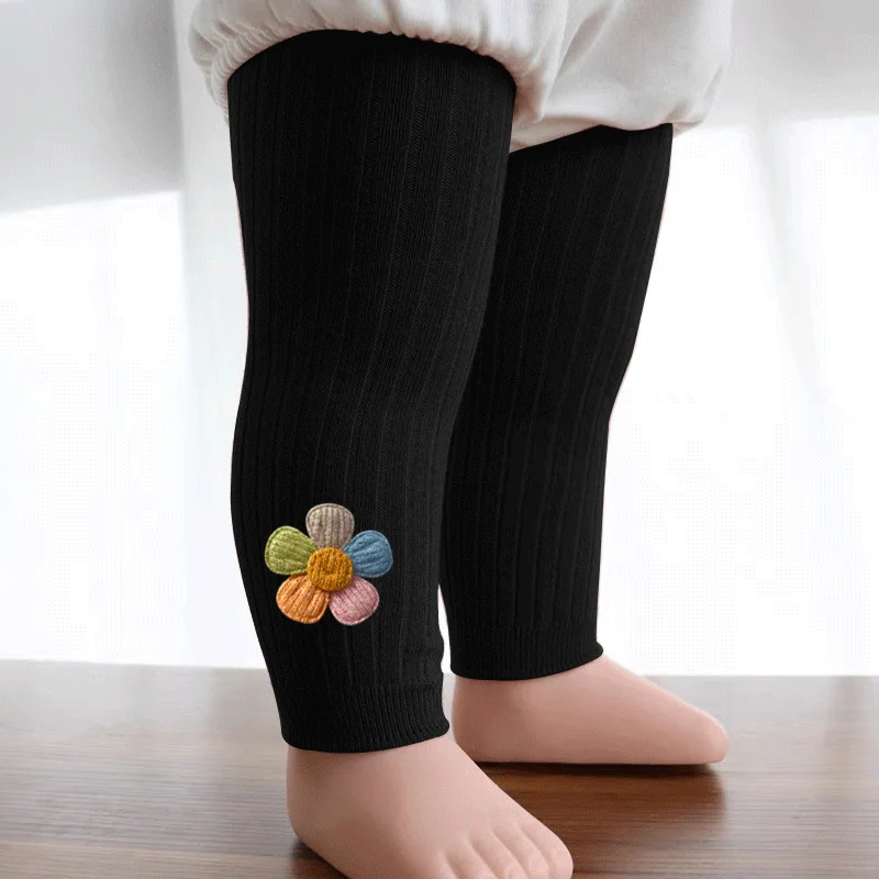 1 set of baby girls pit strip nine point pantyhose spring and autumn new cotton comfort breathable solid color casual baby nine