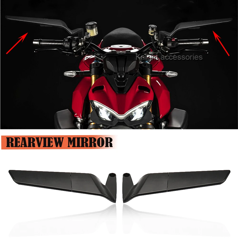 

For Ducati Streetfighter V2 V4 V4S 360° Adjustable Rearview Rear Motorcycle Rear Side View Mirrors Rearview Mirror