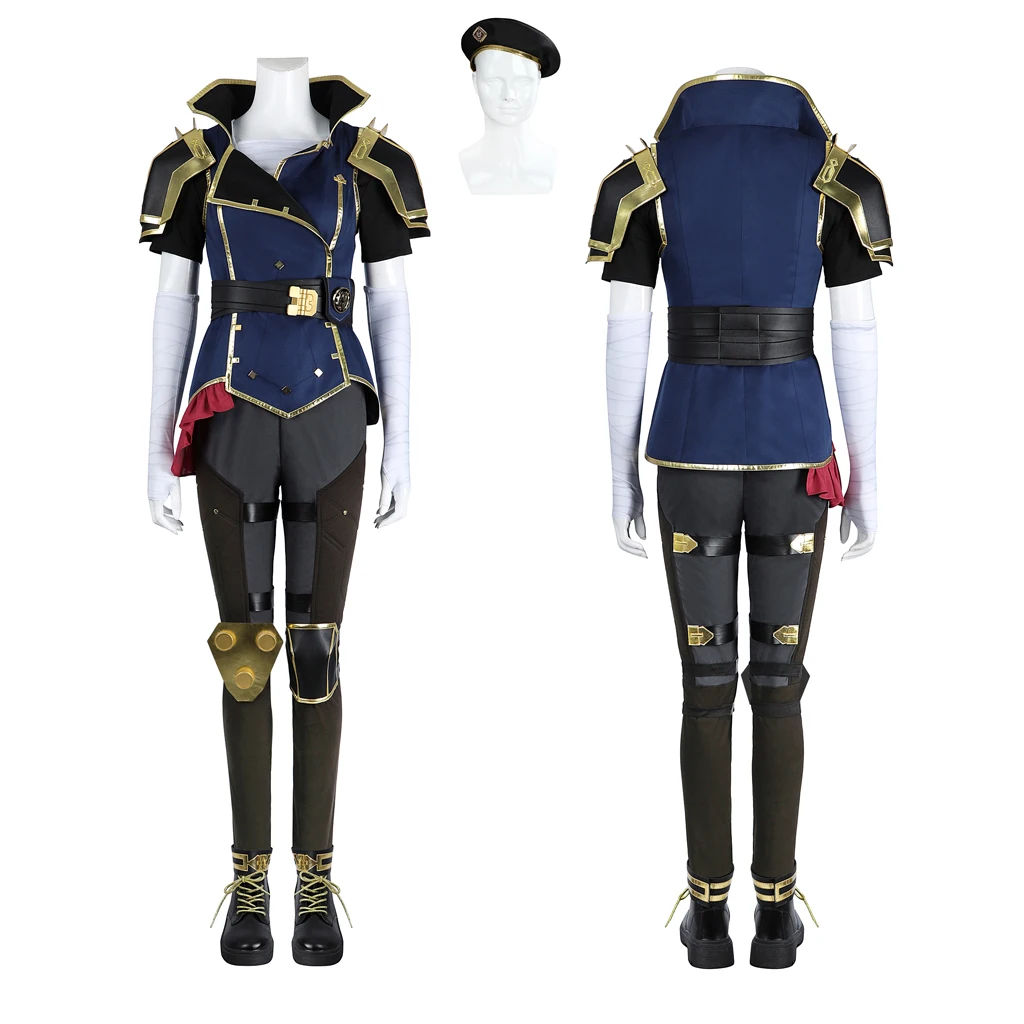 Arcane Vi Costume Cosplay Legends2 Costume viola con accessori per cappelli Set completo gioco LOL Outfit donna Halloween Carnival Suit