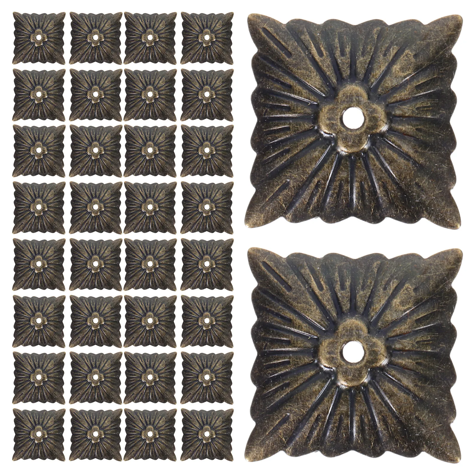 200Pcs Vintage Decorative Upholstery Tacks Brass Finish Large Cap Furniture Nail Studs for Sofa Fabric Wood DIY