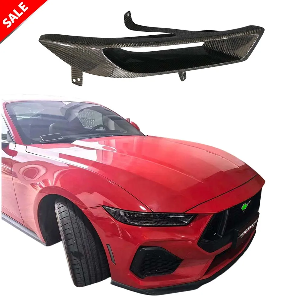 Carbon Fiber Front Headlight Delete Vent Duct Replacement for Ford Mustang Dark Horse S650 2024-2027