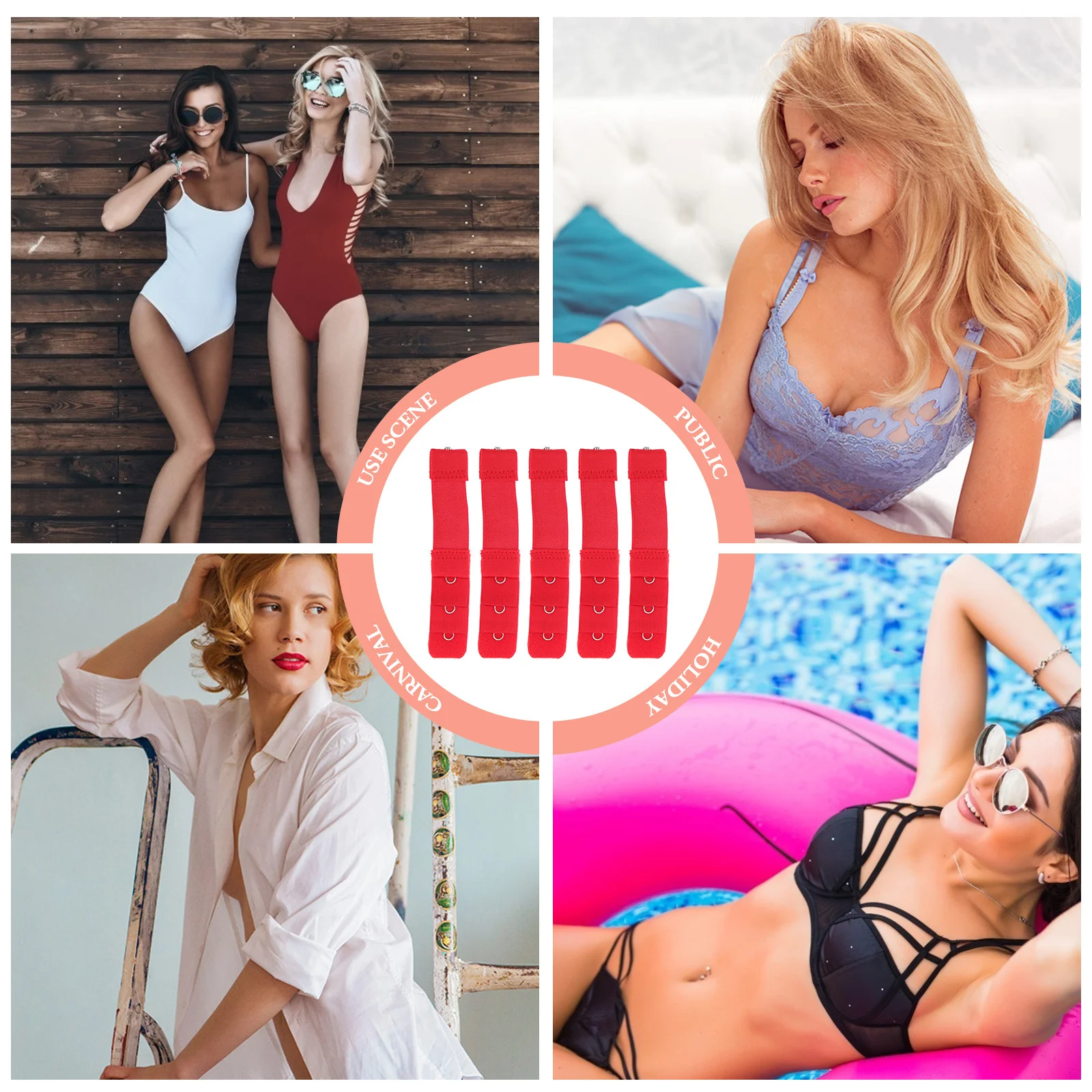 

20Pcs Stainless Steel Bra Extender Expandable Elastic for Comfortable Fit 3 Rows 1 Accessories Women Bra