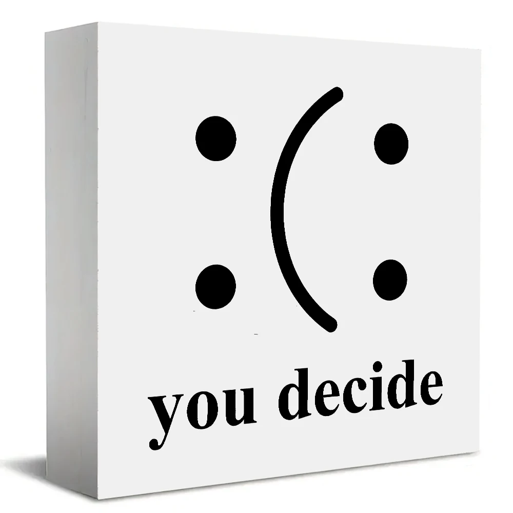 1 Piece Mood Wooden Desk Decor - 