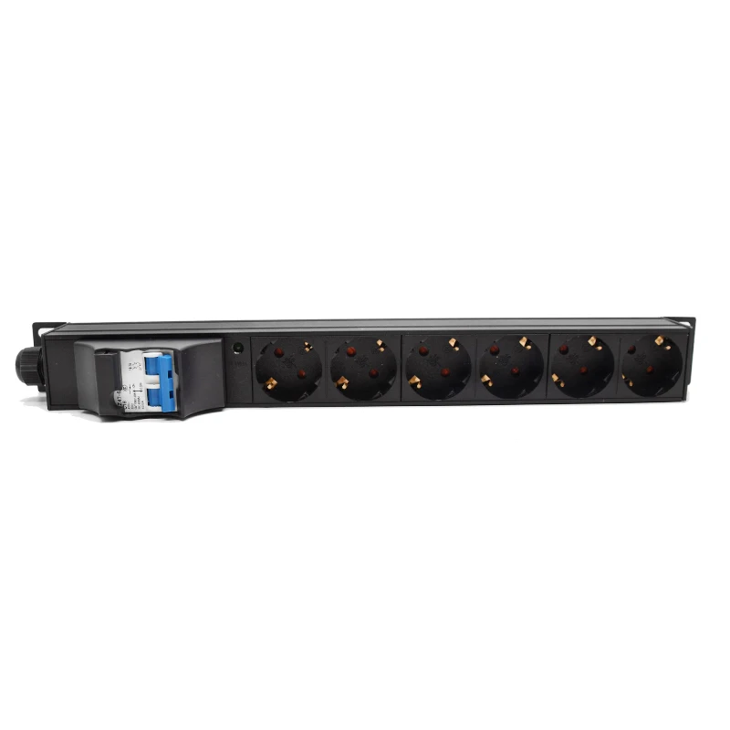 PDU Power Strip Cabinet Rack Power Distribution Unit 6 Way AC German Socket 16/32A Air Circuit Breaker Without Wire Wiring Board