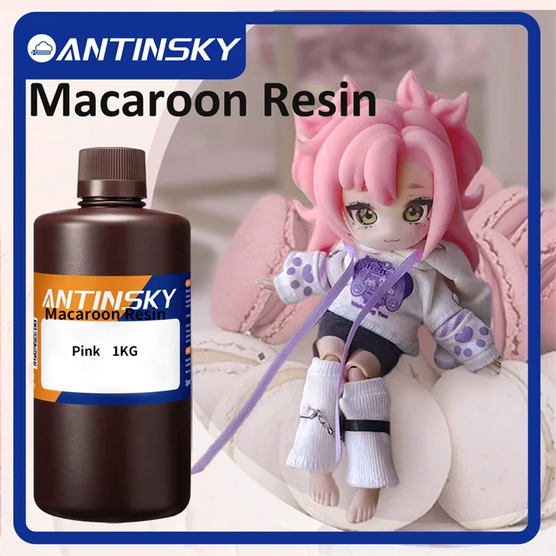 アンティンスキー-マカロン-3dレジン-405nm-1kg-マット質感-クリアなディテール-低粘度-elegoo-anycubic3dレジン対応