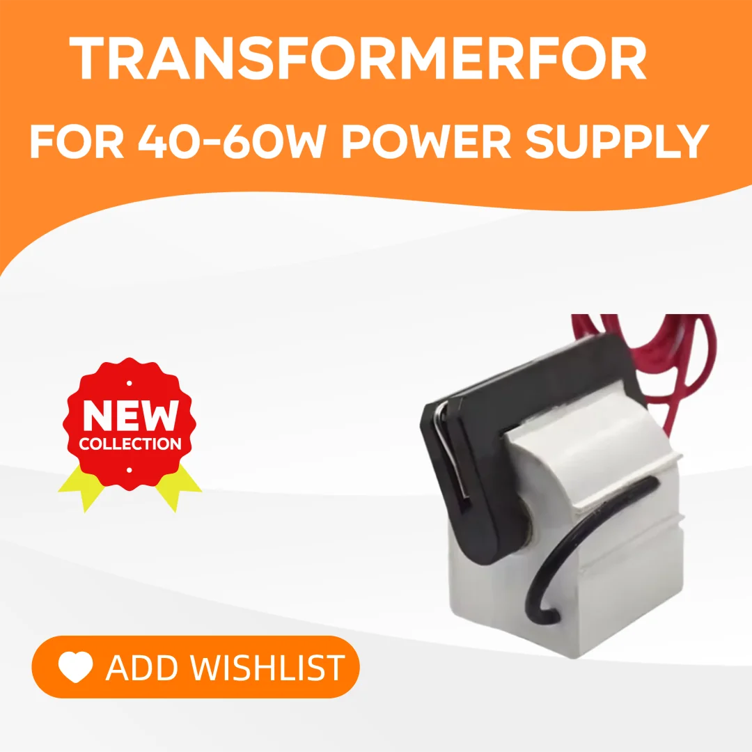 Yongli 40-60W CO2 High Voltage Flyback Transformer for Laser Engraving Cutting Machine 110V/220V Voltage Pack