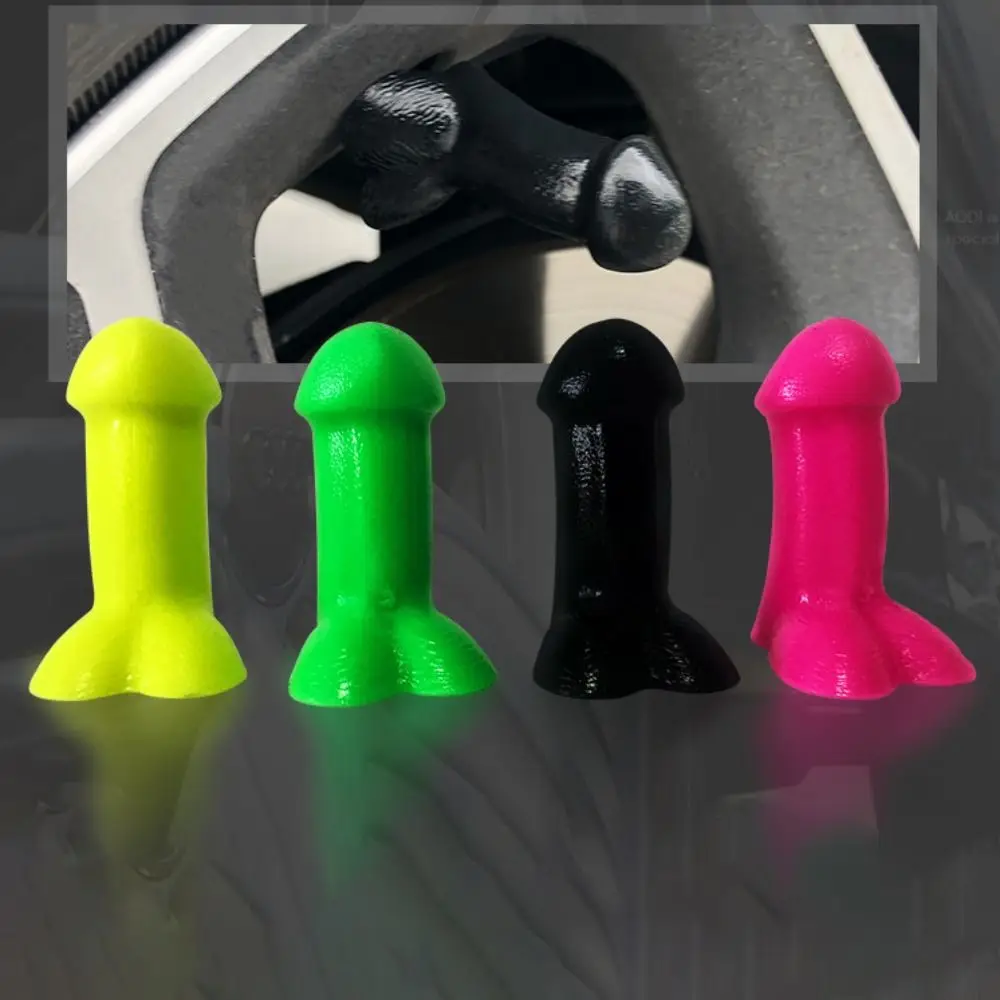Rubber Dust-Proof Valve Caps Luminous Valve Stem Caps Prank-Gag Spoof Air Core for Car Motorcycles