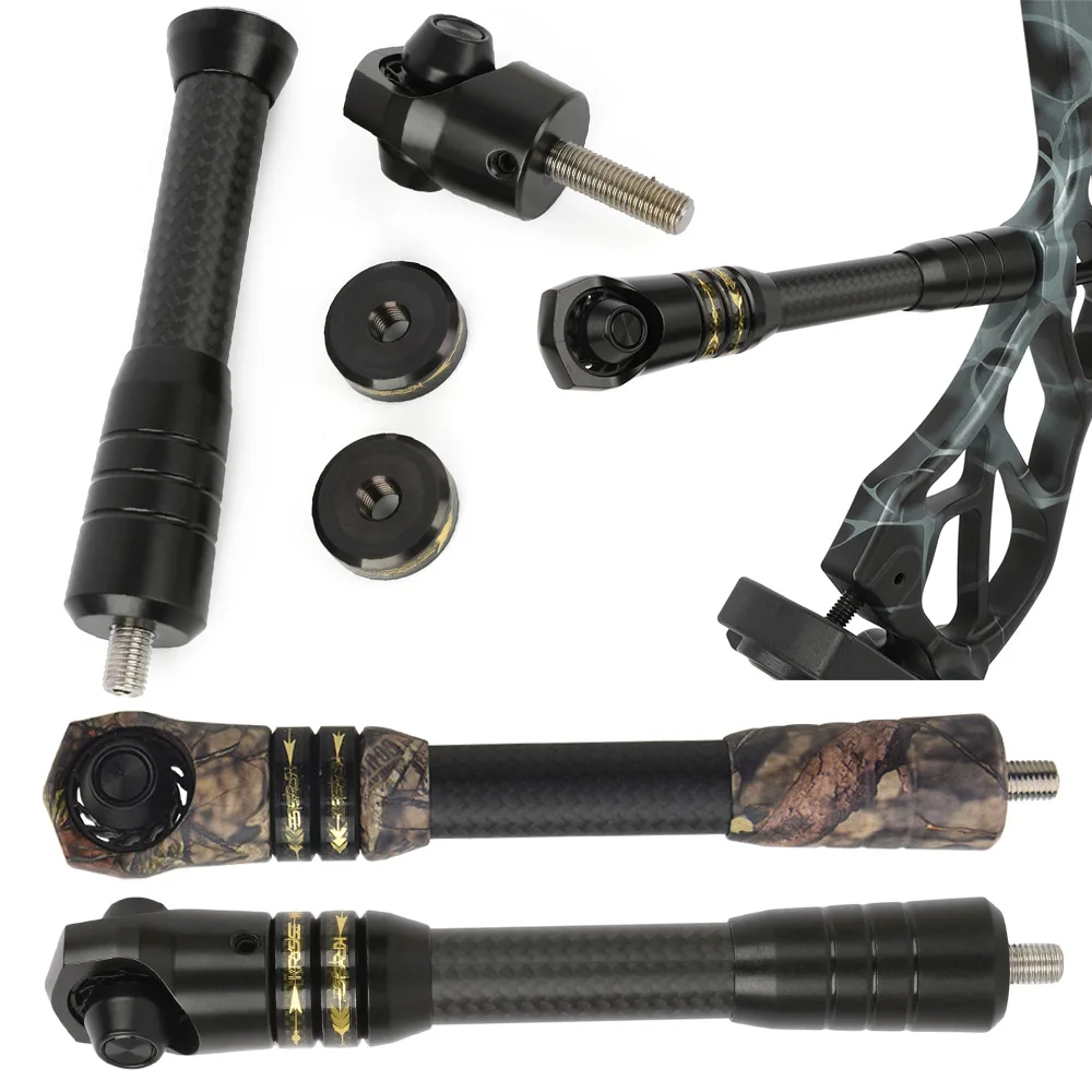 

Archery Carbon Fiber Rod Stabilizer 7" Reduces Noise Vibration Counterweight Harmonic Damping For Compound Bow Hunting Shooting