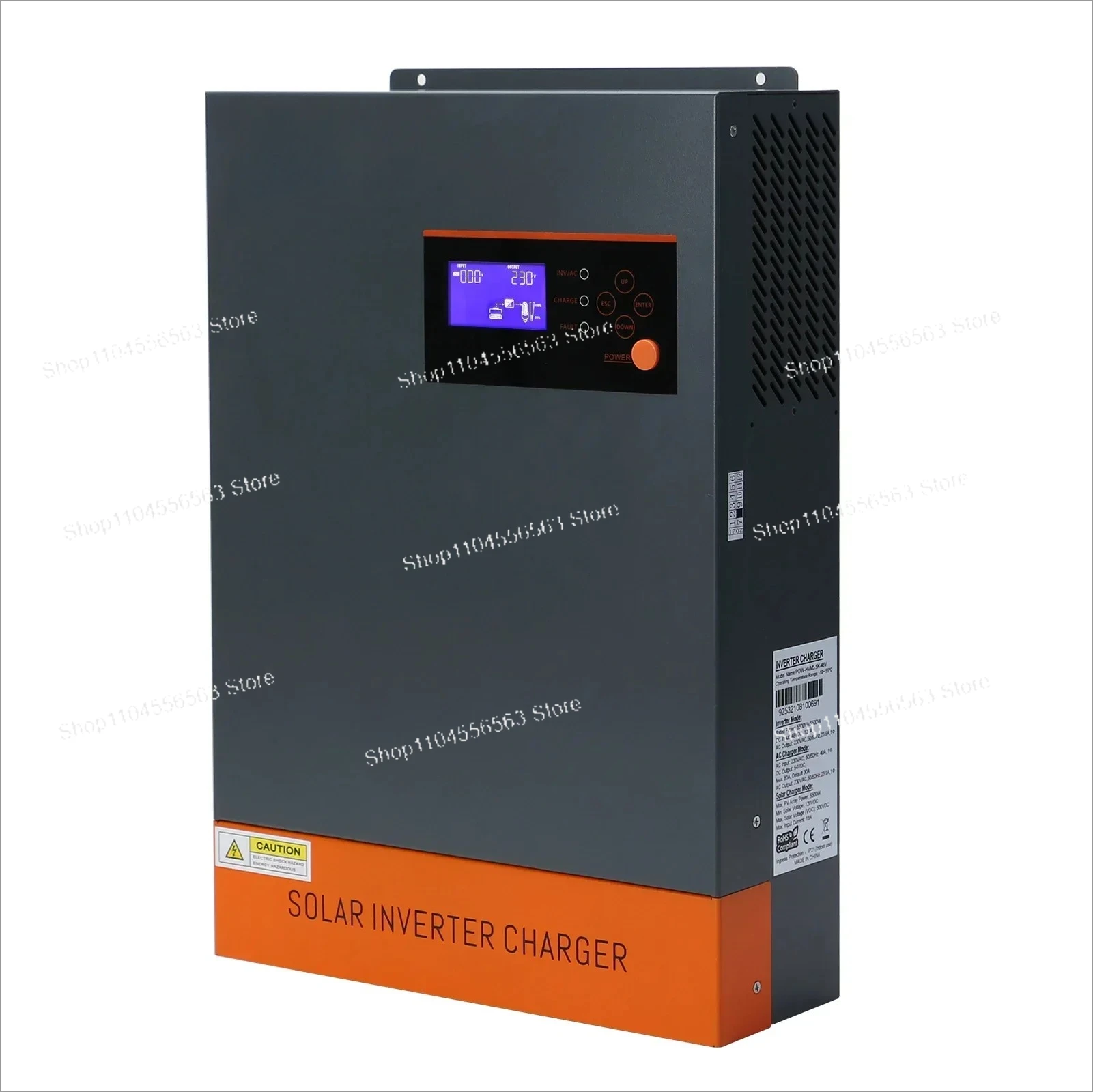 5.5KW 3 Phase Hybrid Solar Inverter with MPPT 80A 500VDC 220VAC 48V for On Off Grid System